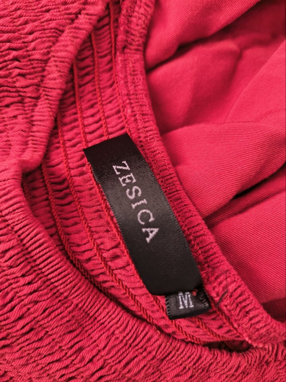 Zesica Zise M Smocked Bodice Tiered Maxi Dress in Rust. - Picture 9 of 9